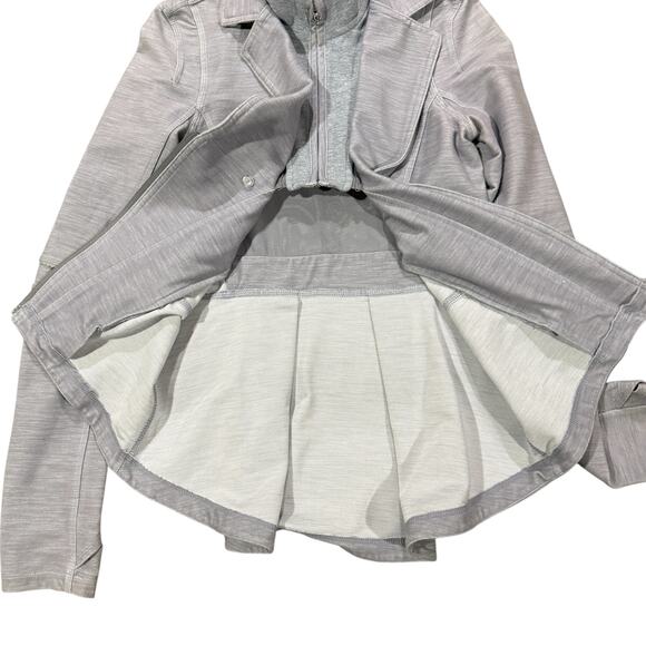 Lululemon Ride On Blazer Jacket Women's Size 6 Fossil Gray Zip Moto Casual - Picture 11 of 16